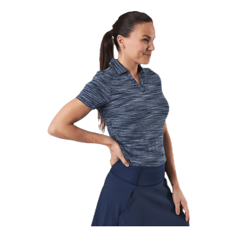Heather Slub Polo Blue