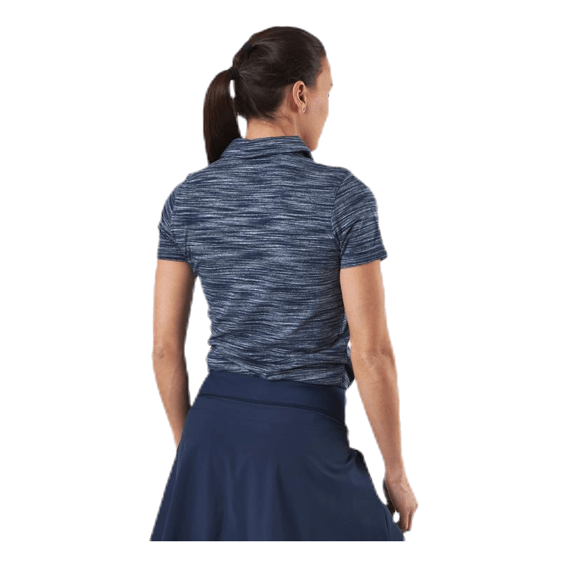 Heather Slub Polo Blue