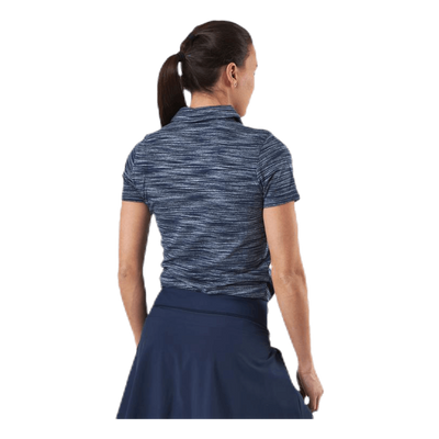 Heather Slub Polo Blue
