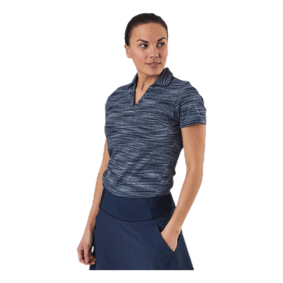 Heather Slub Polo Blue
