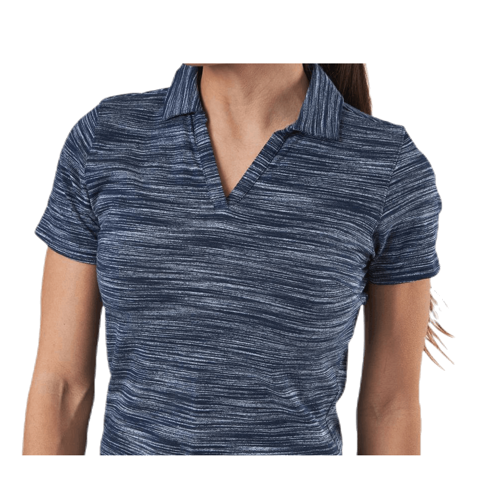 Heather Slub Polo Blue