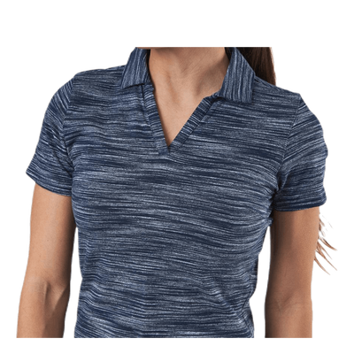 Heather Slub Polo Blue