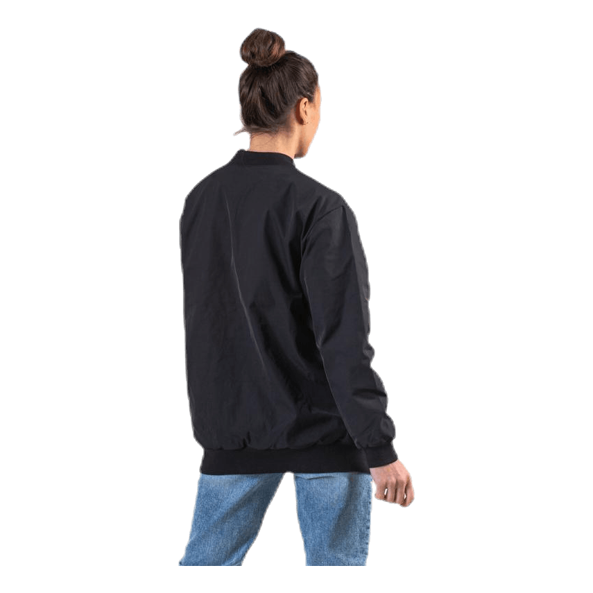 Adriana Lima Long Bomber Jacket Black
