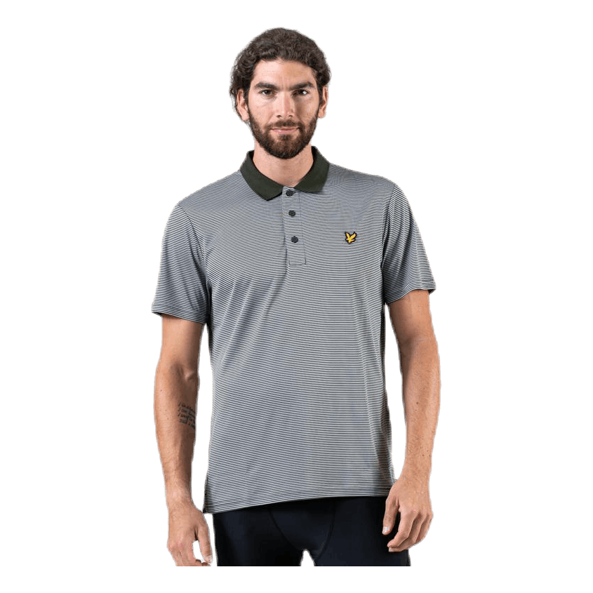 Microstripe Polo Green