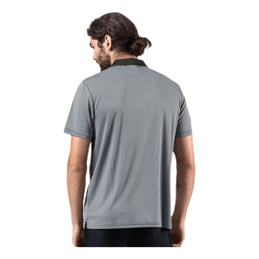 Microstripe Polo Green