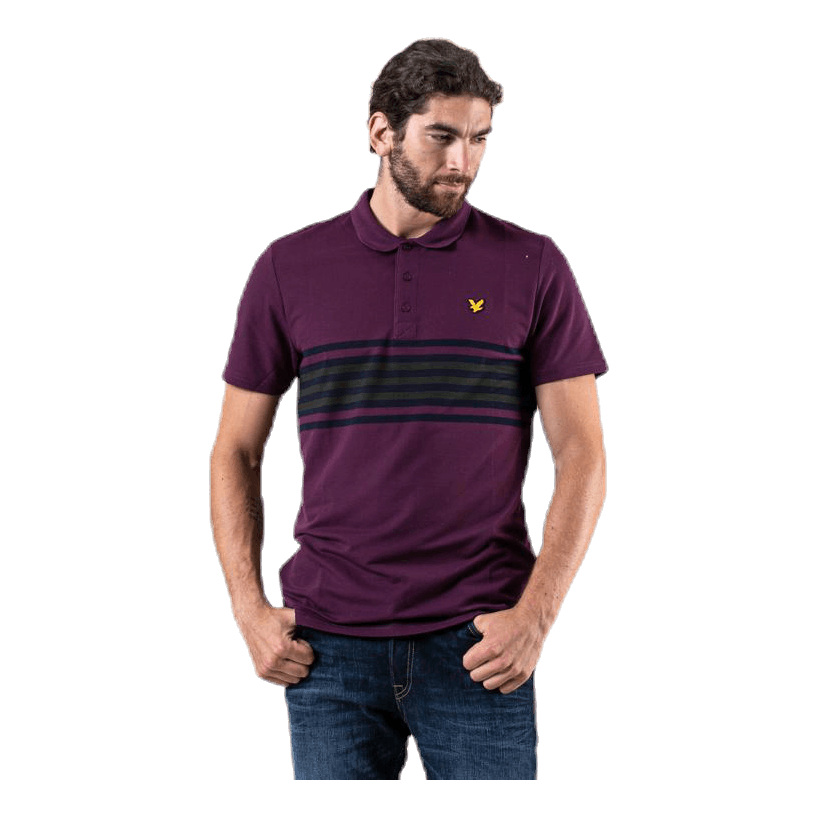 Plus Stripe Polo Blue
