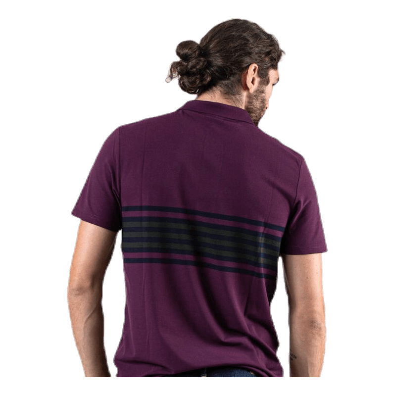 Plus Stripe Polo Blue