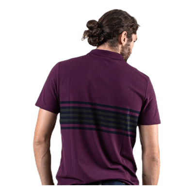 Plus Stripe Polo Blue