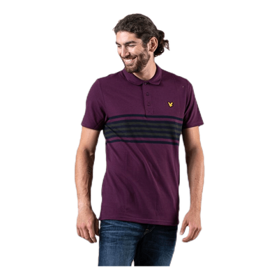 Plus Stripe Polo Blue