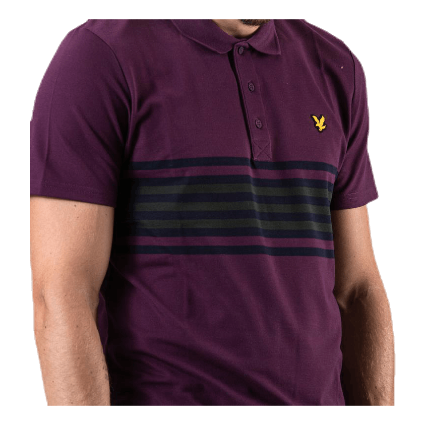 Plus Stripe Polo Blue