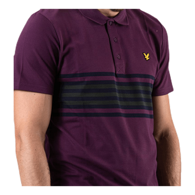 Plus Stripe Polo Blue