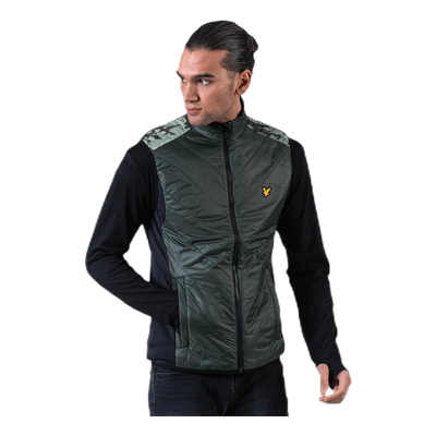Brandon Chevron Gilet Green