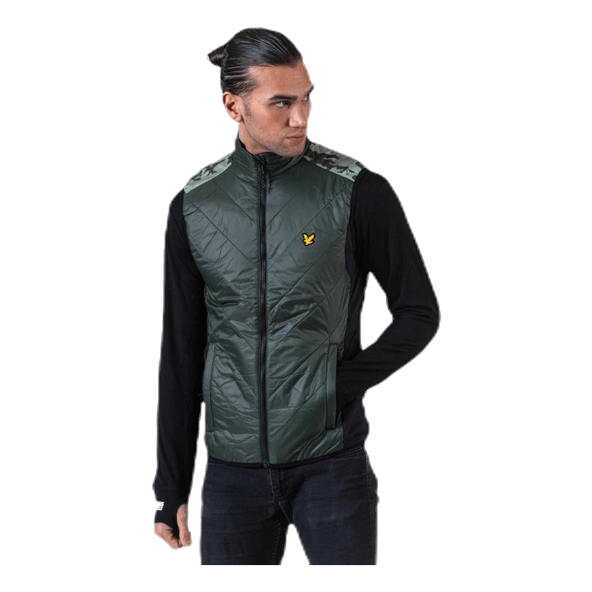Brandon Chevron Gilet Green
