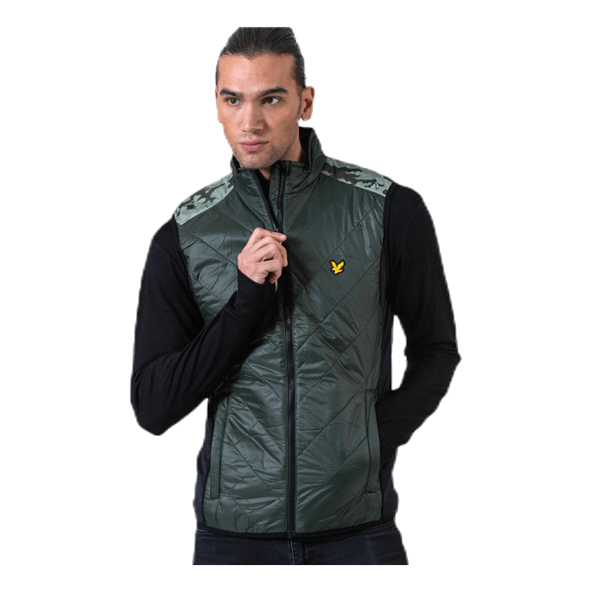Brandon Chevron Gilet Green