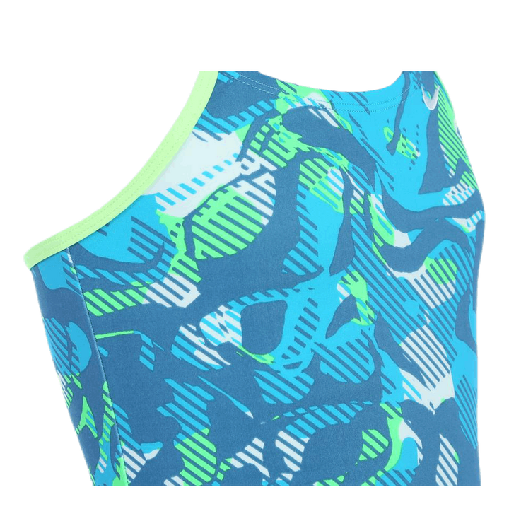 Floral Camo Crossback Tankini Turquoise