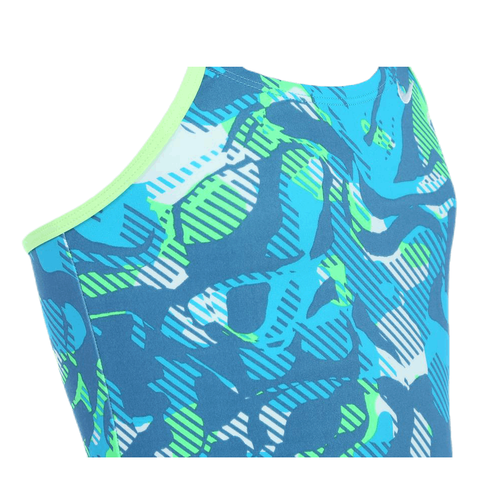 Floral Camo Crossback Tankini Turquoise
