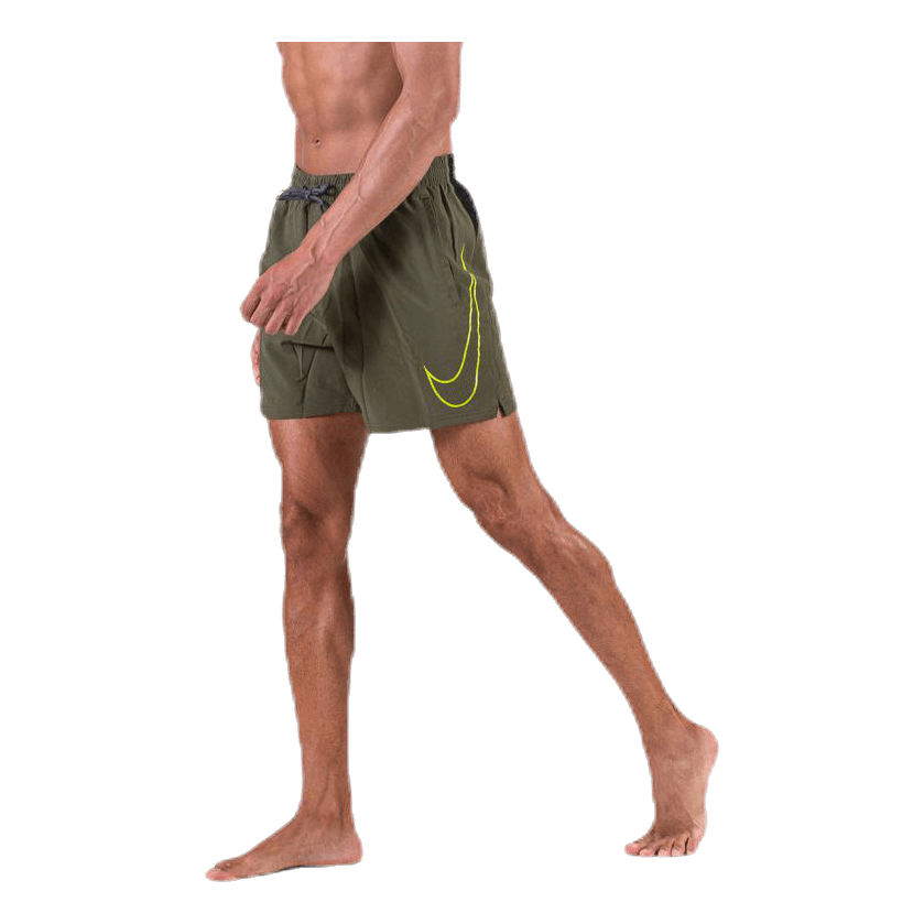 5" Volley Short Big Swoosh Green