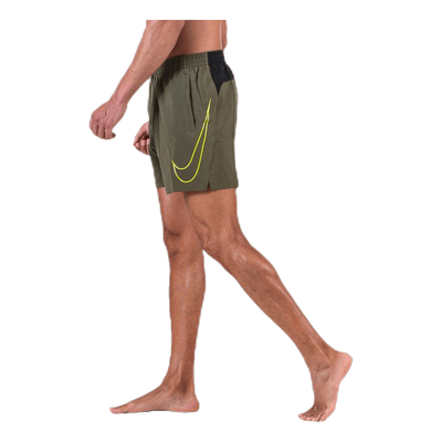 5" Volley Short Big Swoosh Green