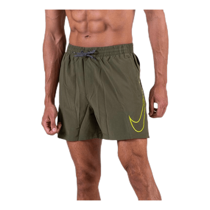 5" Volley Short Big Swoosh Green