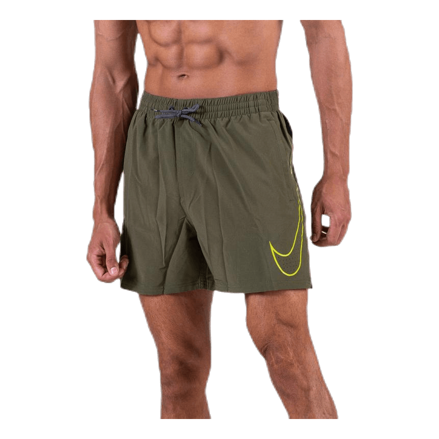 5" Volley Short Big Swoosh Green