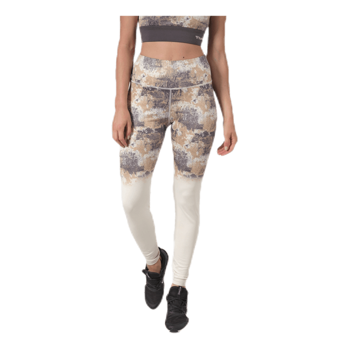 Lotus High Waist Tights White/Grey