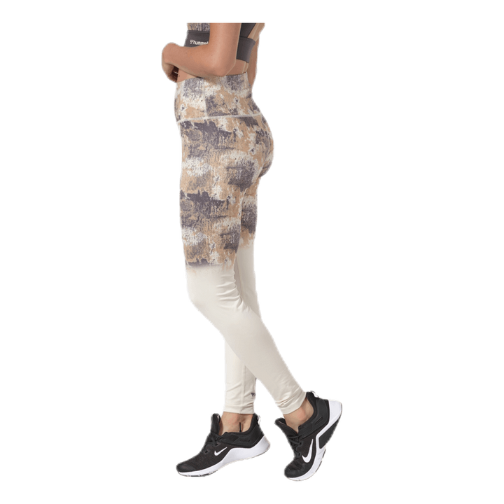 Lotus High Waist Tights White/Grey