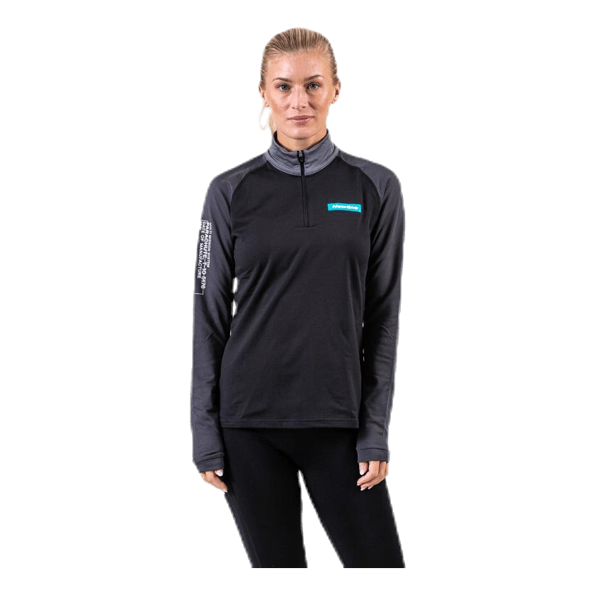 Warm Zip Shirt Black/Grey