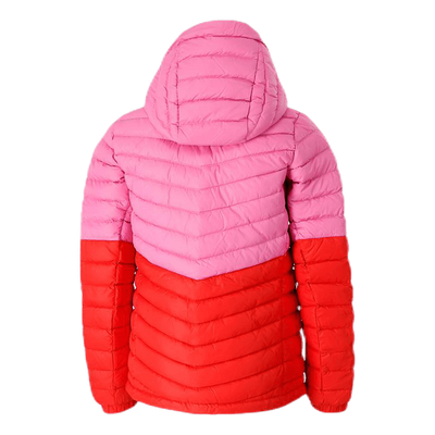 Junior Frost Blocked Down Hood Pink/Red
