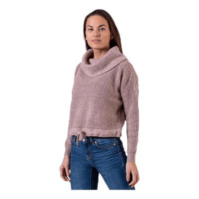 Nia L/S Rollneck Pullover Pink