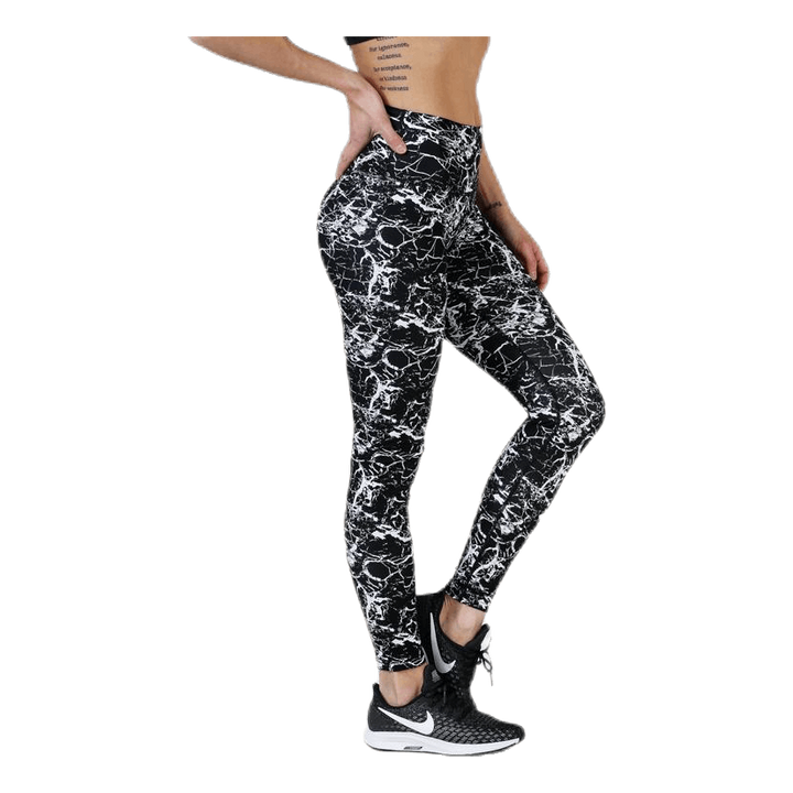 Alec Printed Tights White/Black
