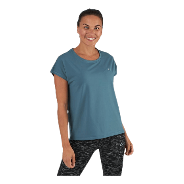 Aubree Ss Loose Training Tee Blue
