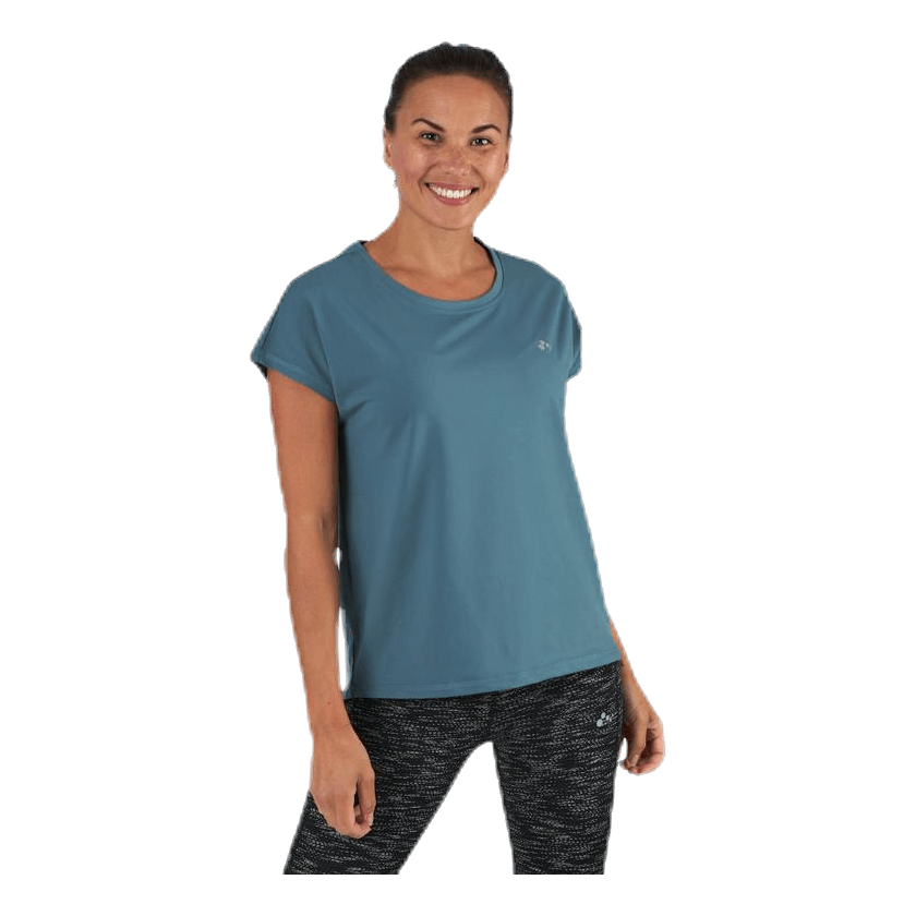 Aubree Ss Loose Training Tee Blue