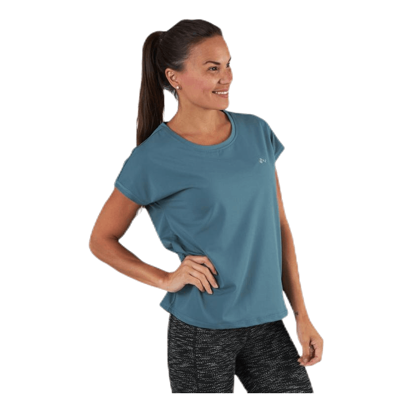 Aubree Ss Loose Training Tee Blue