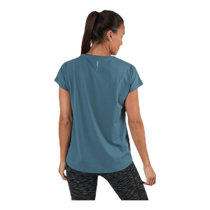 Aubree Ss Loose Training Tee Blue