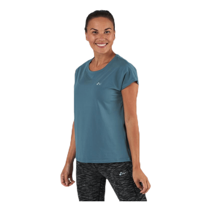 Aubree Ss Loose Training Tee Blue