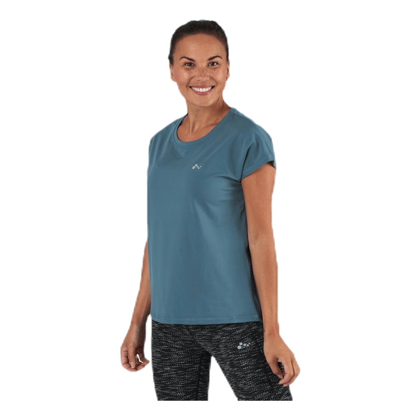 Aubree Ss Loose Training Tee Blue