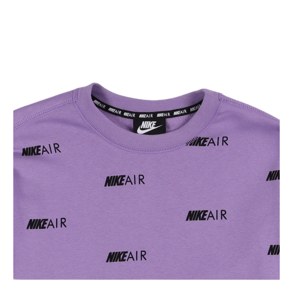 Wmns Printed Fleece Crewneck Pink