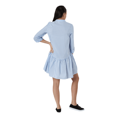 Ditte Life  Stripe 3/4 Dress W White