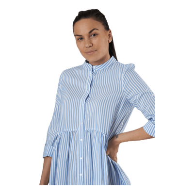 Ditte Life  Stripe 3/4 Dress W White