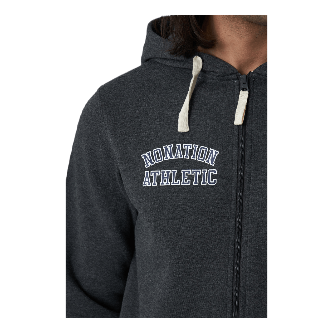 Alpha Full Zip Hood Grey