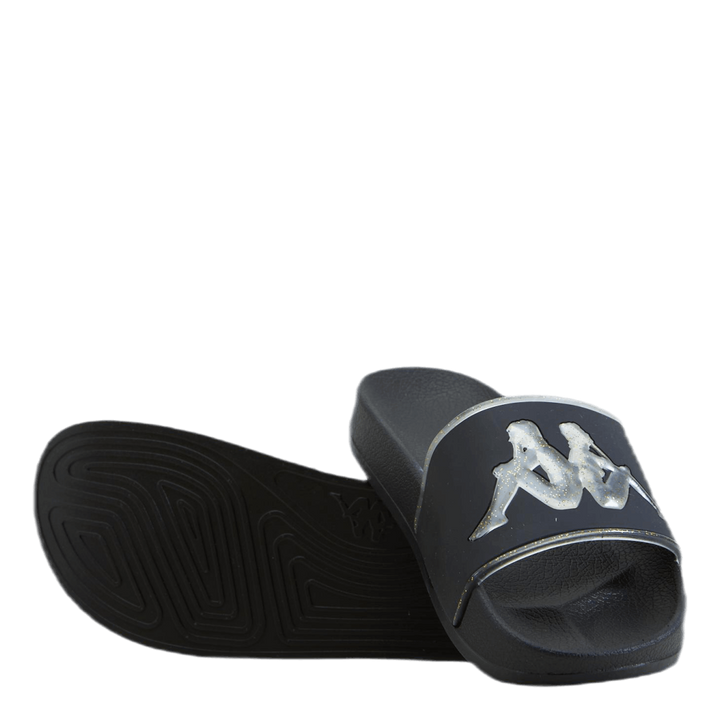 Slipper, Authentic Aqua 1 Black/Gold