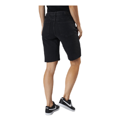Emily Hw Long Shorts Raw Bb Mas0033 Black