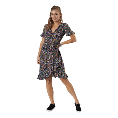 Olivia S/S Wrap Dress Wvn Black