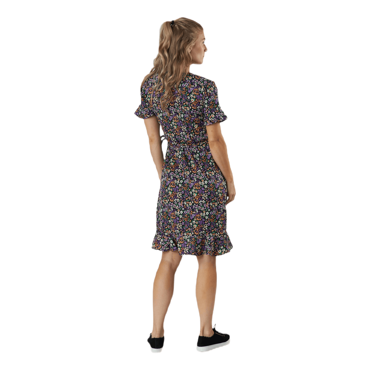 Olivia S/S Wrap Dress Wvn Black