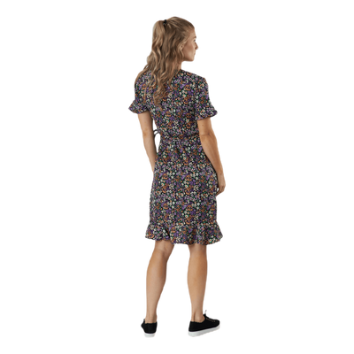 Olivia S/S Wrap Dress Wvn Black