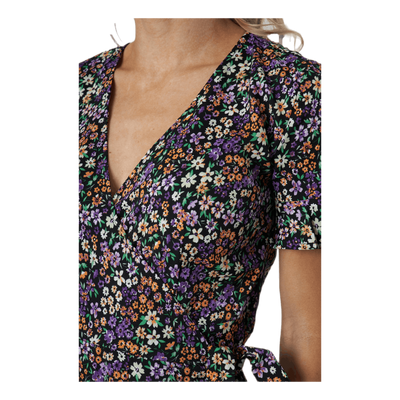 Olivia S/S Wrap Dress Wvn Black