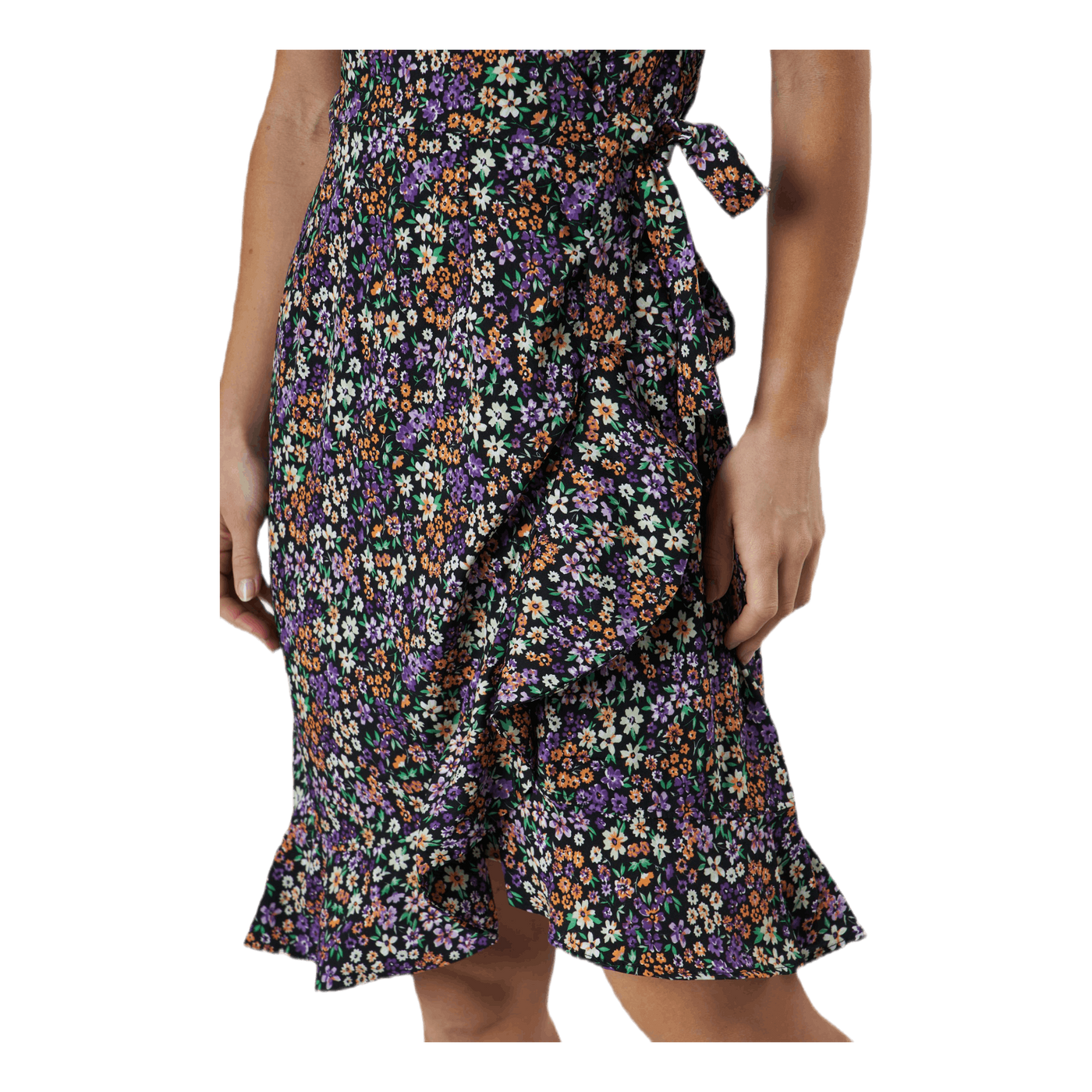 Olivia S/S Wrap Dress Wvn Black