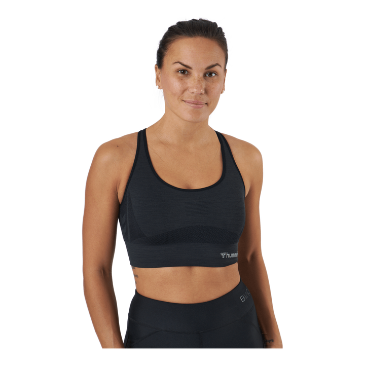 Hmlclea Seamless Sports Top Black Melange