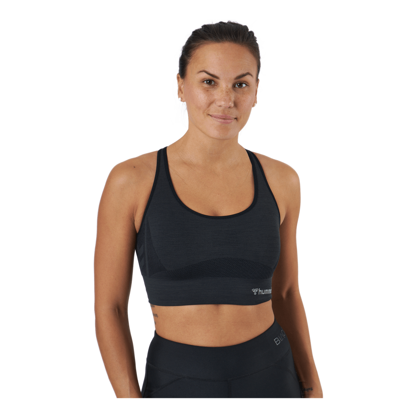 Hmlclea Seamless Sports Top Black Melange