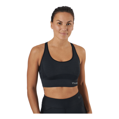 Hmlclea Seamless Sports Top Black Melange